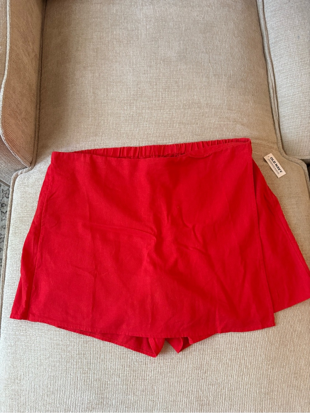 Old Navy Women’s Red Linen Skort